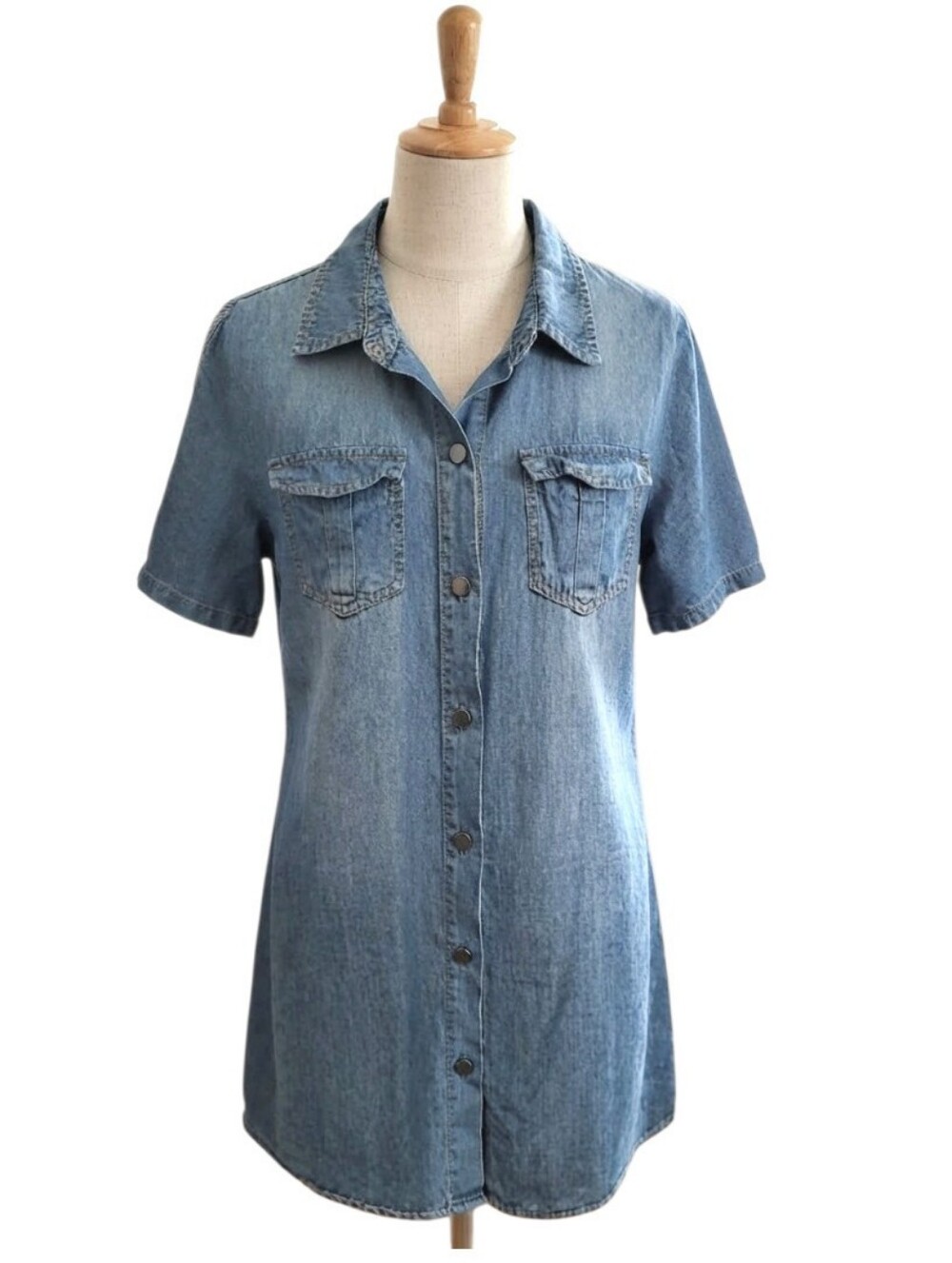 Shein Denim collared button down dress